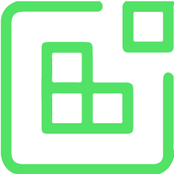 Icono verde abstracto que representa interfaz integrada y unificada de grabación en Microsoft Teams